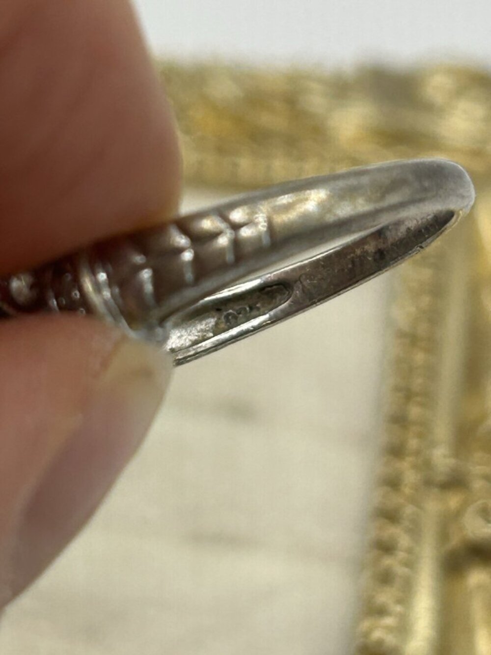 Vintage Ring 925 Sterling Silver Topaz Size 10 Clear Cubic Zirconia Elegant Gift - Picture 10 of 14
